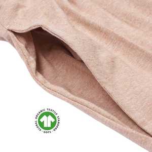 <b>Men</b> Organic Heirloom Brown Jogger Pants Undyed Heirloom Cotton, 5.4 oz Jersey, Breathable with <b>Stretch</b> Waistband and Ribbed Leg - Product Image 5