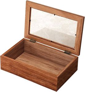 Boîte de rangement à bijoux classique en bois personnalisable avec une structure durable pour un rangement sûr des bijoux en or, en argent et d'imitation - Product Image 5