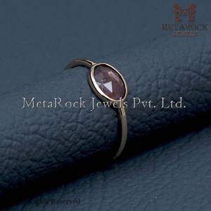 แหวนพลอยธรรมชาติพลอยนิรันดร,แหวนอัญมณีอัญมณีขายส่ง14K สีเหลืองทองง่าม - Product Image 6