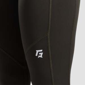 Leggings de sport tricotés EliteFlow à motifs (Olive) – Compression, effet push-up et contrôle du ventre pour la gym, l'entraînement et le yoga - Product Image 5