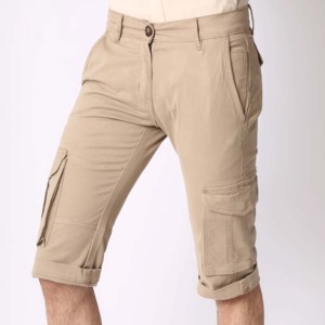 Nuevo estilo de moda 100% algodón sólido Cargo Shorts cordón comodidad verano venta en línea Casual medio pantalones bolsillos uso en el gimnasio - Product Image 5