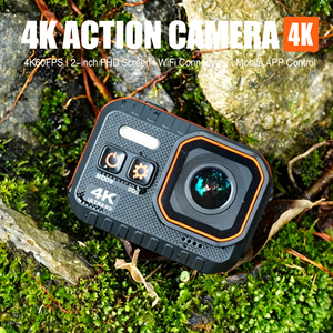 Caméscope d'action professionnel 4K étanche 30m avec capteur CMOS, MicroSD et grand angle 360° pour le sport, le vlogging et <span class=keywords><strong>YouTube</strong></span> - Product Image 2