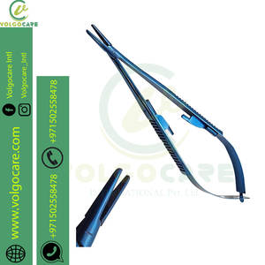 Prix de gros Castroviejo 5.5 pouces Micro porte-aiguille porte-suture pilote avec inserts en carbure de tungstène pointe droite - Product Image 2