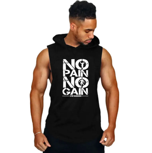 Débardeur de sport de fitness personnalisé pour hommes, conception de votre propre méthode de tissage tricoté de musculation en coton uni - Product Image 1