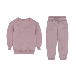 ชุดวอร์ม2ชิ้นสำหรับเด็กผู้หญิงเด็กผู้ชายชุดวอร์มผ้าฟลีซกางเกงคอกลมสำหรับเด็กออกแบบได้ตามต้องการ2023ใหม่ - Product Image 5