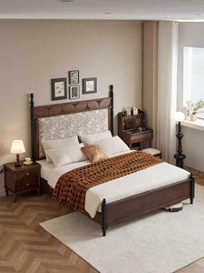 เตียงไม้แอชแข็งแรงทนทานแบบดั้งเดิมสำหรับห้องนอนใหญ่ - Product Image 3