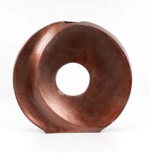 Nuevo diseño de aluminio fundido, florero decorativo para el hogar, forma ovalada con acabado de bronce para regalos de decoración del hogar y la Oficina - Product Image 6