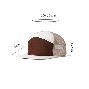 Nouveau chapeau de chauffeur de camion classique toile 5 panneaux Snapback ajusté casquette de Baseball en maille unie couvre-chef décontracté - Product Image 3