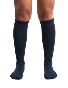 Chaussettes de musculation à compression anti-humidité, tissu respirant haute performance, semelle personnalisée, hauteur genou, pour entraînement de powerlifting - Product Image 4