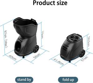Máquina de Padel PT 9001 Profesional con Control Remoto y Aplicación, 35 Puntos de Lanzamiento, Velocidad Ajustable (12-87 MPH), Capacidad para 150 Pelotas - Product Image 5