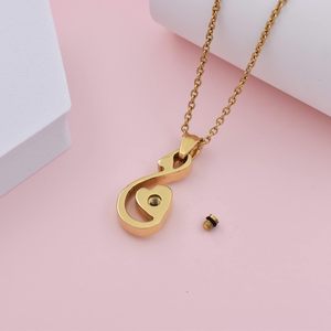 สร้อยคอรูปหงส์สีทองแบบอินฟินิตี้รูปหัวใจใส่เถ้ากระดูกของผู้ชายที่เก็บขี้เถ้าโลหะปรับขนาดได้ - Product Image 4