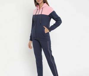 ชุดวอร์มมีฮู้ดสำหรับผู้หญิงชุดฝึกวิ่งแบบลำลองสามารถปรับแต่งได้น้ำหนักเบา - Product Image 3