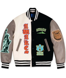 Chaqueta de Béisbol Universitaria de Alta Calidad, Cuello Alto, Invierno, Exterior, Transpirable, Ecológica, Reversible, Unisex, OEM - Product Image 2