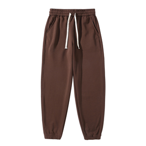 Pantalon de survêtement en molleton français 340G 100% polyester, poids moyen, décontracté, respirant, écologique, uni, logo personnalisé, unisexe, automne - Product Image 5