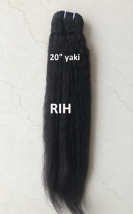 Tissage en lot brésilien Remy naturel crépu lisse Yaki de qualité Temple, non traité, Extensions de cheveux - Product Image 4