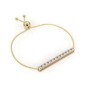 Fabulous 18K <b>Gold</b> Lab Grown Diamond Bracelet & <b>Bangle</b> - Product Image 1