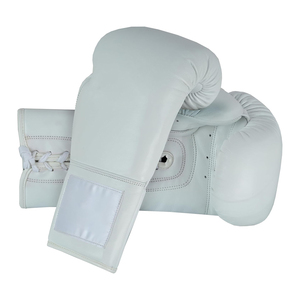 Gants de boxe à lacets personnalisés avec rembourrage haute densité en cuir PU de qualité supérieure et ajustement sécurisé pour l'entraînement et l'utilisation professionnelle - Product Image 1