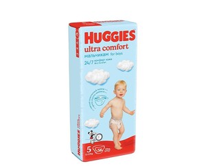 Couches pour nouveau-nés Douces, douces, Huggies Ultra Confort et idéales pour les peaux sensibles des bébés - Product Image 1