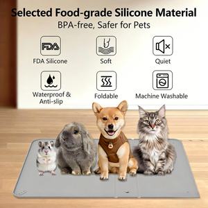 Support mural magnétique carré en silicone moderne et réutilisable pour tapis de propreté pour chiens et chats, aide à l'apprentissage de la propreté pour chiots, design élégant - Product Image 2