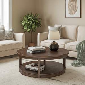 Mesa de Centro de Madera Estilo Vintage con Construcción de Madera Sólida, Ecológica y Duradera para Muebles de Sala de Estar - Product Image 4