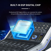 TNH MG12DG Mélangeur numérique professionnel DSP 12 canaux USB Bluetooth Alimentation fantôme 48V Mélangeur numérique professionnel