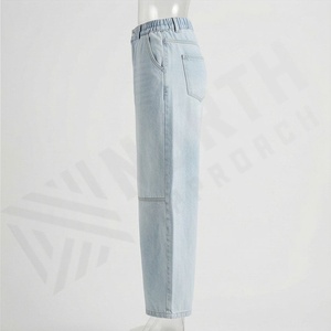 <b>Women</b> Banana Style Wide Leg <b>Jeans</b> High Waist <b>Vintage</b> Denim Nine Tenths Pants Fashion Casual Spring Autumn 2025 Premium Quality - Product Image 3