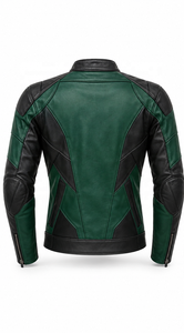 Chaqueta de Motocicleta Deportiva de Cuero OEM |   Verde Esmeralda, Negro, Azul, Verde |   Fabricante OEM ODM |   Diseño de Calidad Premium |   Carreras | - Product Image 2