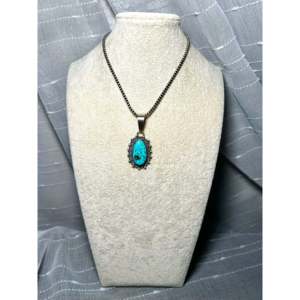 Pendentif Jameson Garcia en turquoise Kingman et argent sterling avec technologie d'incrustation à sertissage clos - Product Image 6