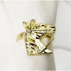 Accueil Hôtel Table À Manger Accessoires Premium En Métal Matériel Rond De Serviette Coccinelle Noir En Métal Rond De Serviette Prix Raisonnable - Product Image 6