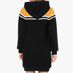 เสื้อฮู้ดแขนยาวสำหรับผู้หญิงมีฮู้ด400GSM แนวสตรีทระบายอากาศได้สไตล์ฮิปฮอปยาวถึงเข่า - Product Image 3