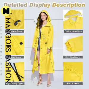 Chaqueta Impermeable Ligera y Cortavientos de Alta Calidad con Capucha Larga Universal de Material Oxford para Dos Personas, Ideal para Excursiones al Aire Libre - Product Image 3