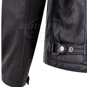 Veste d'hiver personnalisée pour homme en cuir de vache 100 %, col montant, haute qualité, écologique, coupe-vent, options de couleurs personnalisées - Product Image 5