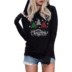 Sudaderas CON CAPUCHA DE Navidad para mujer, sudaderas con capucha antiarrugas con estampado completo para Navidad, sudaderas con capucha transpirables para mujer - Product Image 3