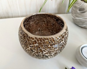 Porte-bougie en verre mosaïque de style moderne, élégant, décoratif, pour bougie chauffe-plat, décoration de Noël, mariage, intérieur, fêtes - Product Image 2