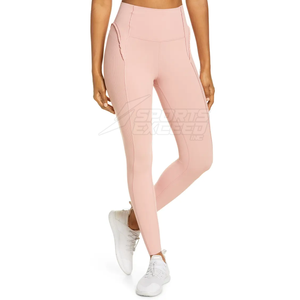 Leggings de Yoga Sólidos Personalizados de Último Diseño, Leggings de Mujer de Alta Calidad Transpirables de Spandex/Poliéster al por Mayor - Product Image 2
