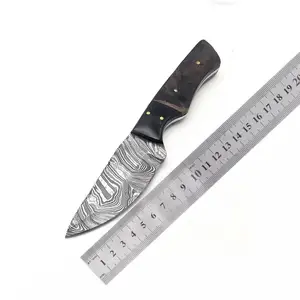 Coltello da caccia in acciaio di damasco a prezzi economici più venduto all'ingrosso/coltello da caccia a lama fissa con Logo personalizzato