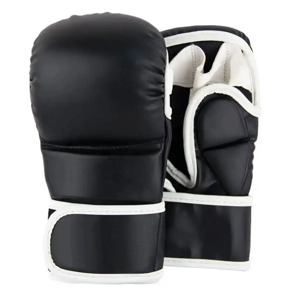 Gants de tir MMA professionnels en gros/Gants de boxe Logo personnalisé Gants en cuir avec impression de logo personnalisé