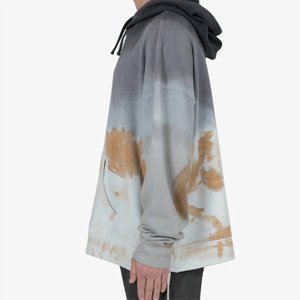 เสื้อฮู้ดดี้โอเวอร์ไซส์แบบย้อมสีเอซิด 500gsm ผ้าฝ้าย 100% ไซส์พลัส หนานุ่ม พิมพ์ลายวินเทจ ซักแห้งเร็ว เหมาะสำหรับฤดูหนาว - Product Image 4