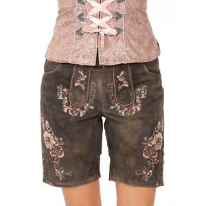 <b>Women's</b> Original <b>Lederhosen</b> German Bavarian Hot Pants Ladies Trouser Pants <b>Women</b> Oktoberfest <b>Lederhosen</b> Outfit German - Product Image 4