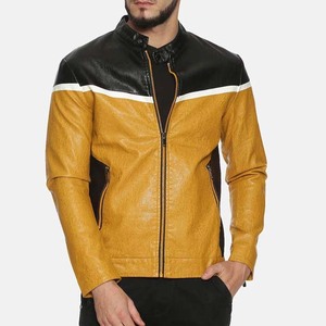 Pakistan Manufacturer Latest Style High Street Men's <b>Leather</b> <b>Jackets</b> with <b>Long</b> Sleeve Contrast Unique Design <b>Leather</b> <b>Jackets</b> Man - Product Image 1