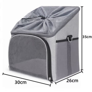 <b>Pet</b> Bike Basket Carrier Foldable Removable <b>Pet</b> Bicycle Front Carrier Backpack Cat Carrier <b>Bags</b> for Cat Dog Bike Riding Travel - Product Image 2