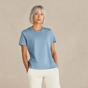 Customized Cotton 180G Half Sleeve Loose Men's <b>T</b> <b>Shirt</b> High Quality Heavy Men <b>Ladies</b> <b>T</b> <b>Shirts</b> Blue - Product Image 4