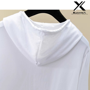 Pull à Capuche Homme en Molleton 100% Coton, Coupe Oversize, Écologique, avec Logo Imprimé Haute Texture et Brodé, Teint Uni, Vente en Gros - Product Image 6