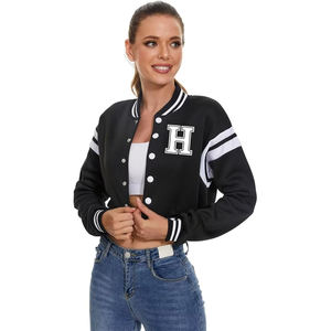 À la mode femmes varsité veste sur mesure surdimensionné Bomber collège Style veste à la mode Streetwear vêtements approvisionnement en gros - Product Image 4