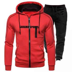 Ensemble de survêtement avec logo brodé personnalisé, fabrication, design classique, doux, confortable, survêtements standard - Product Image 1