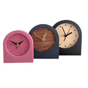 Reloj de mesa de Metal de aluminio con forma de tetera de diseño moderno, reloj de mesa con acabado plateado, reloj decorativo para dormitorio, vajilla para el hogar - Product Image 2