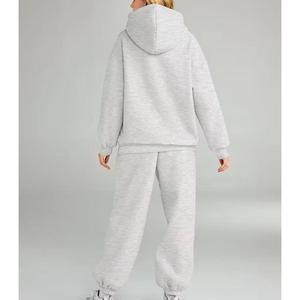 Conjunto Deportivo Informal Personalizado para Mujer, Conjunto de 2 Piezas, Sudadera de Forro Polar para Invierno, Diseño Personalizado - Product Image 2