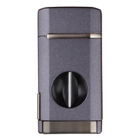 Briquet torche coupe-cigares 2-en-1 en alliage de zinc coupe-vent et coupe-cigares, accessoires pour cigares, outils, cadeaux d'affaires, coffret cadeau