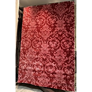 Tapis rectangulaire JIEYOU Série Dicas à motif abstrait en laine et viscose, antidérapant, moderne, pour salon, usage domestique, nettoyage localisé, à poils ras et fins - Product Image 5
