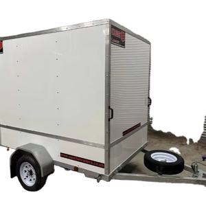 รถพ่วงคิวบ์พลัส 85 ขนาด 8 ฟุต x 5 ฟุต คุณภาพสูง พร้อมความสูงภายใน 6 ฟุต และทางลาดบรรทุกด้านหลัง สีขาว - Product Image 1